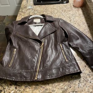 Kate Spade brown leather jacket